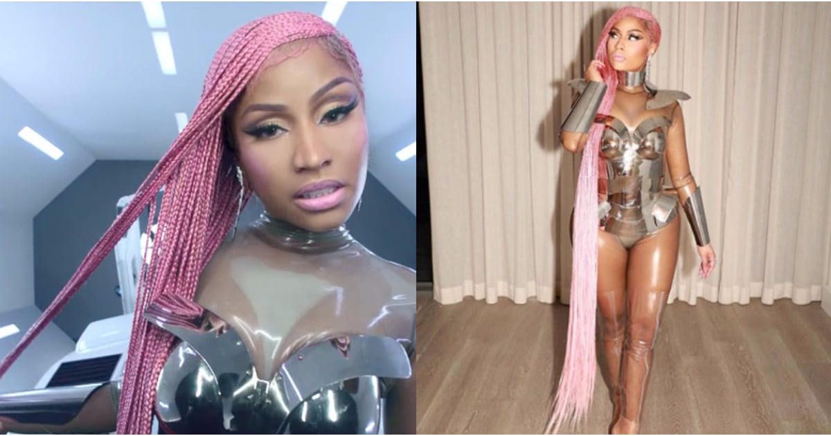 Nicki Minaj S Motorsport Pink Braids Popsugar Beauty