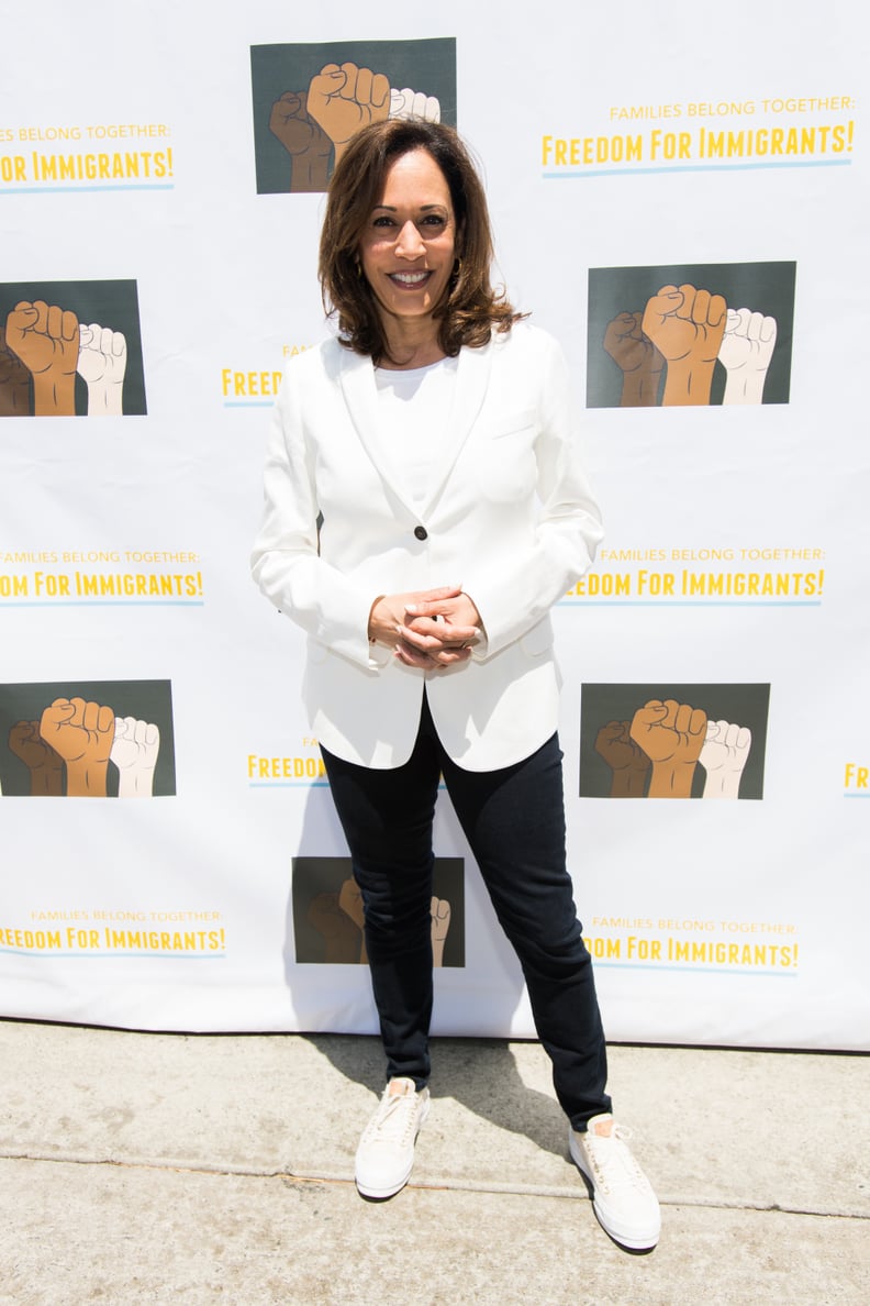 Kamala Harris Wearing White Converse at the Freedom for Immigrants March in June 2018