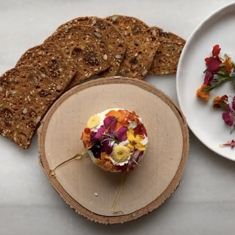 How to Make Edible Flower Goat Cheese