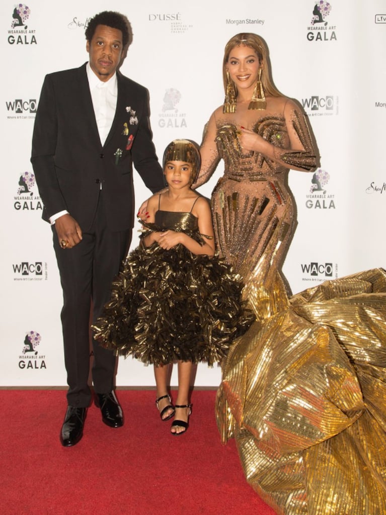 Beyoncé Wearing Gold Dress at 2018 Wearable Art Gala POPSUGAR Fashion