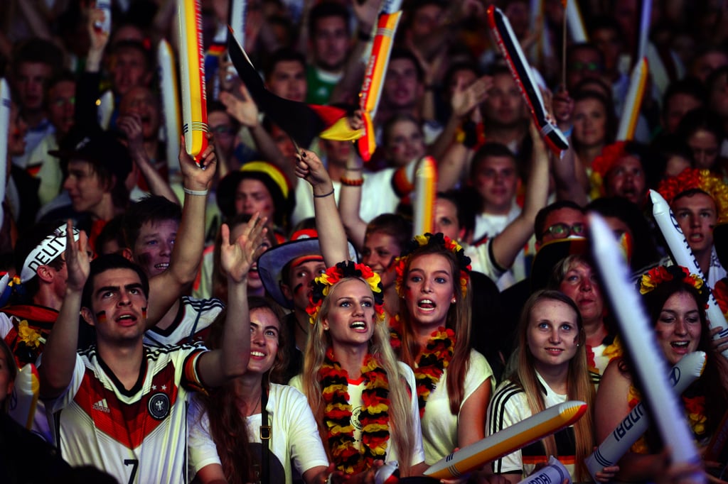 Germany Fans Watching the World Cup Game Against Brazil 2014