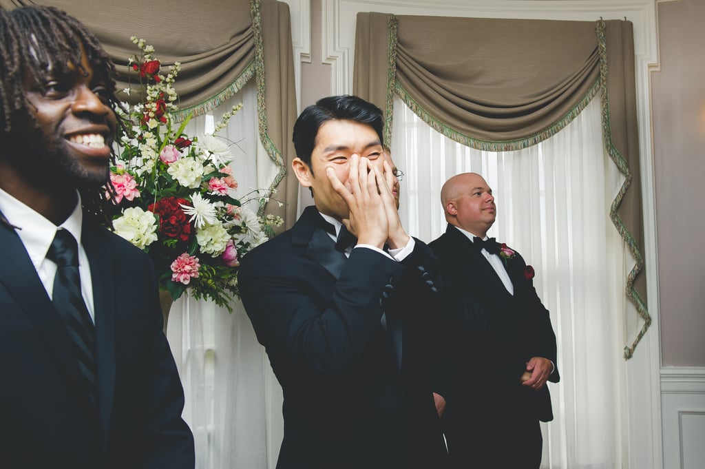 Groom's Reaction at His Korean-American Wedding