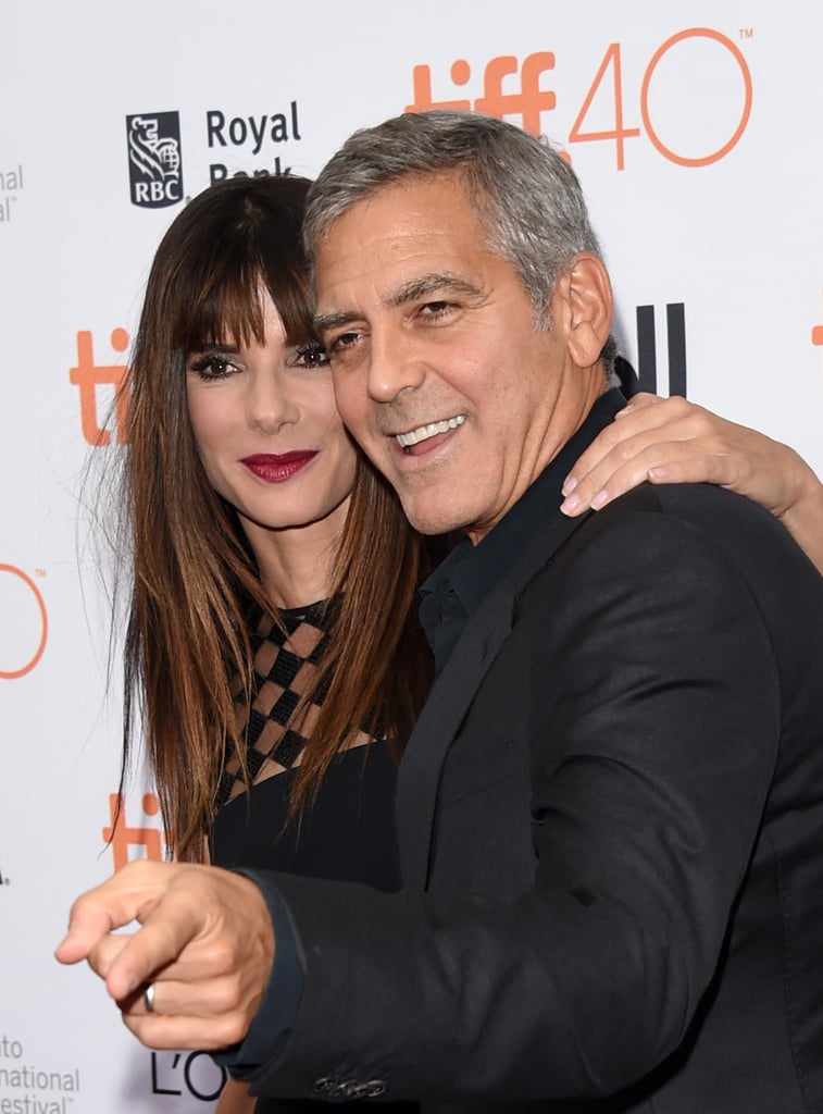 Sandra Bullock and George Clooney at the TIFF 2015