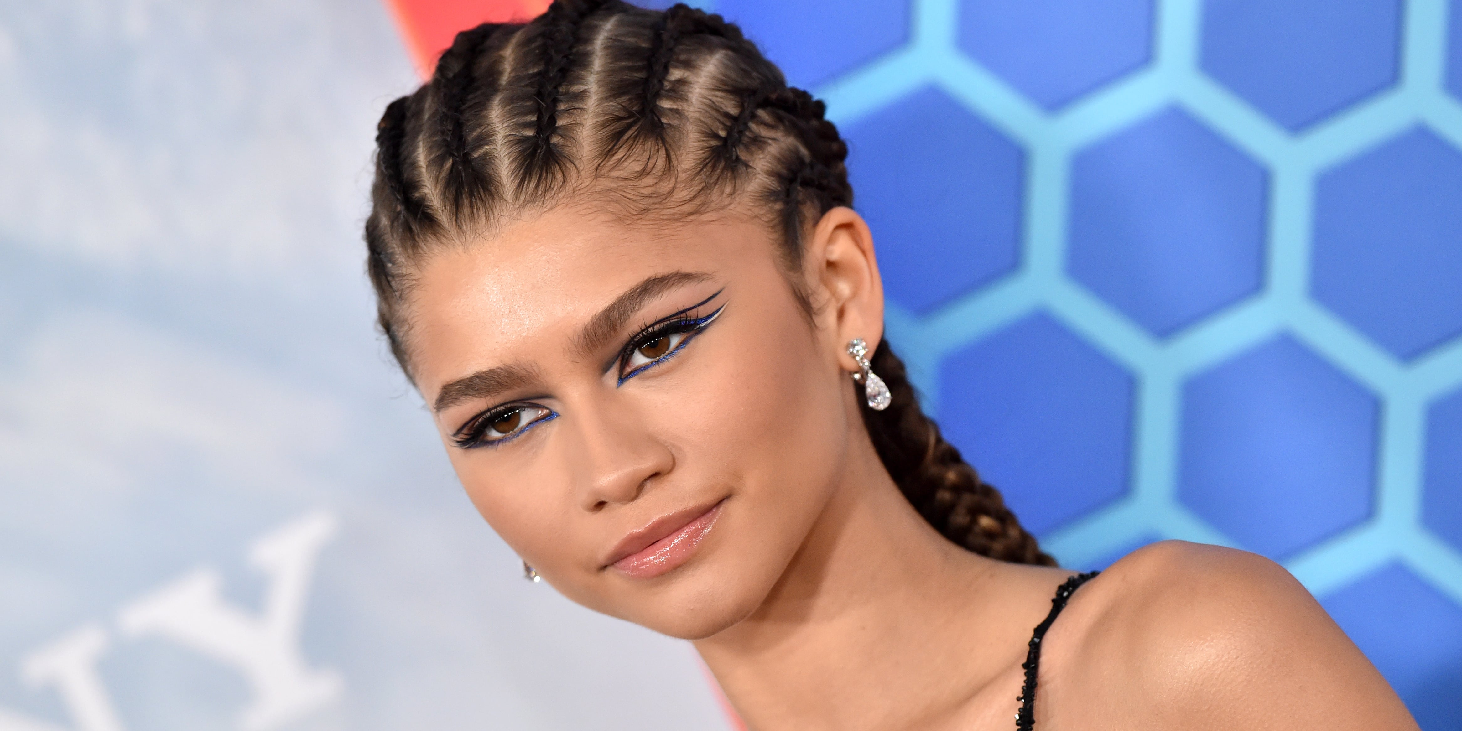 Zendaya's Blue Floating Eyeliner at the Spider-Man Premiere | POPSUGAR