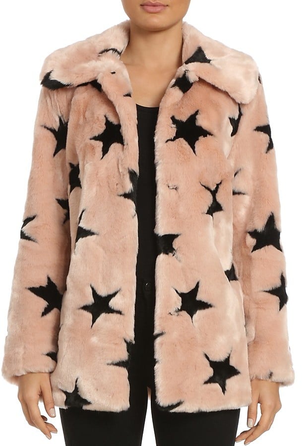 Avec Les Filles Star Faux Fur Coat