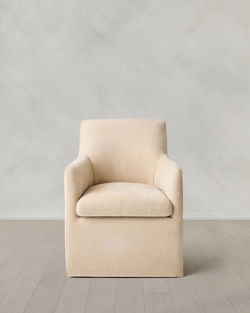 Quince Performance Linen Curved Back Dining Chair