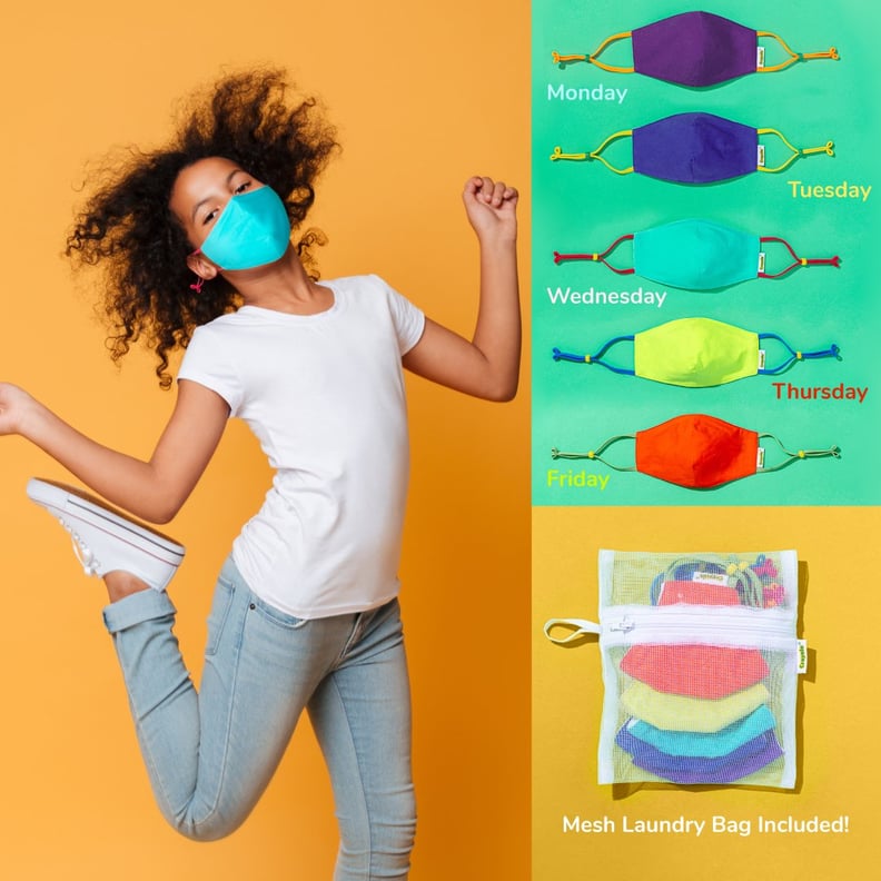 Crayola Kids Reusable Cloth Face Masks Set in Cool Colors