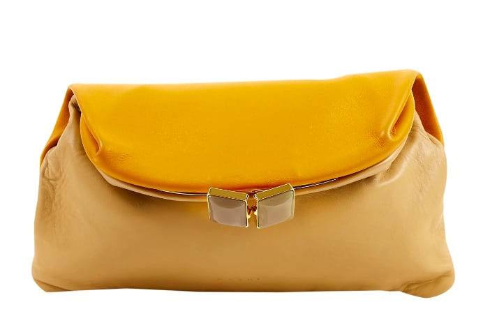 Vintage Marni Camel Leather Clutch Bag