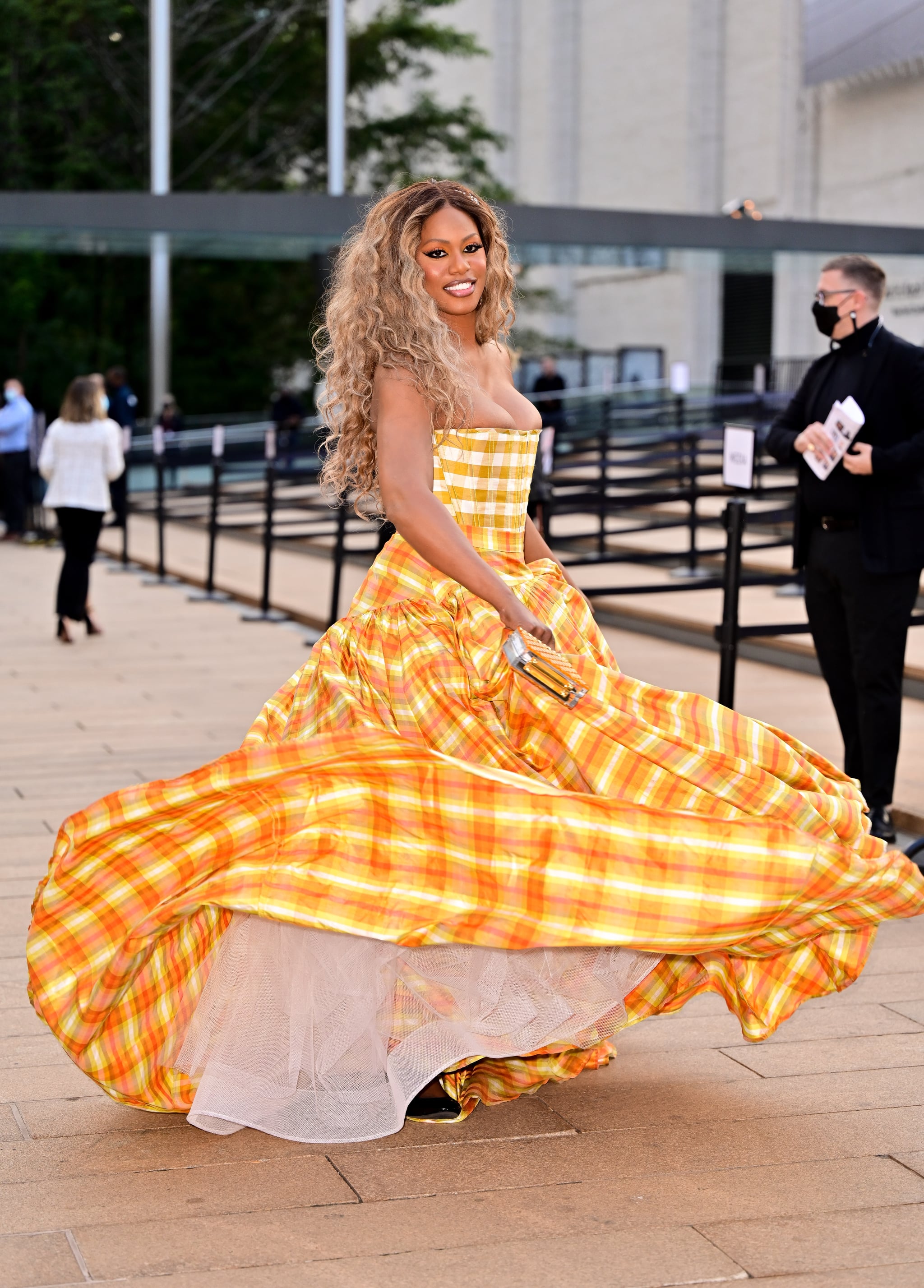 Yellow tartan hot sale dress