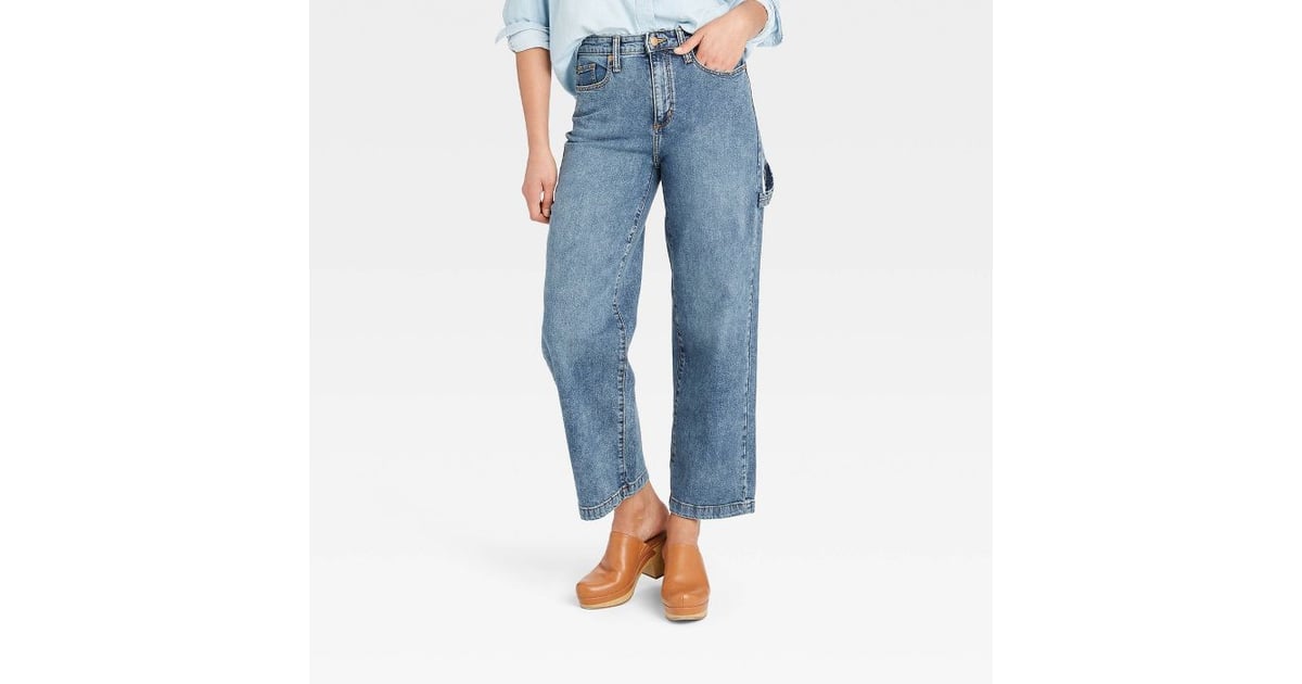 Wide Leg Carpenter Cropped Jeans 