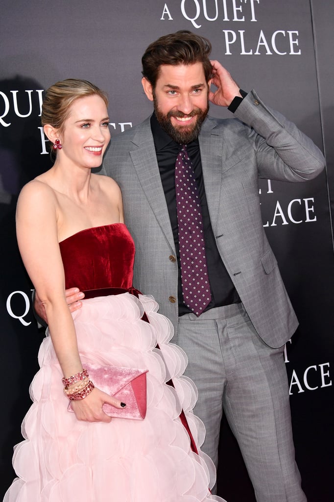 Emily Blunt and John Krasinski at A Quiet Place NYC Premiere