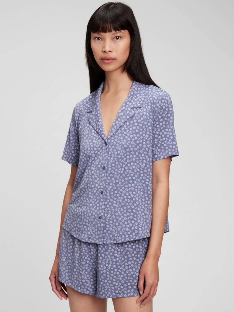 An Affordable Set: Gap Lenzing Tencel Modal Truesleep PJ Shirt and Shorts