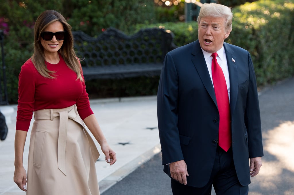 Melania Trump Burberry Trench Coat in Brussels July 2018