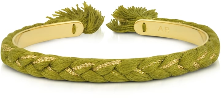 Aurelie Bidermann Copacabana Olivine Cotton Thin Bangle ($110)