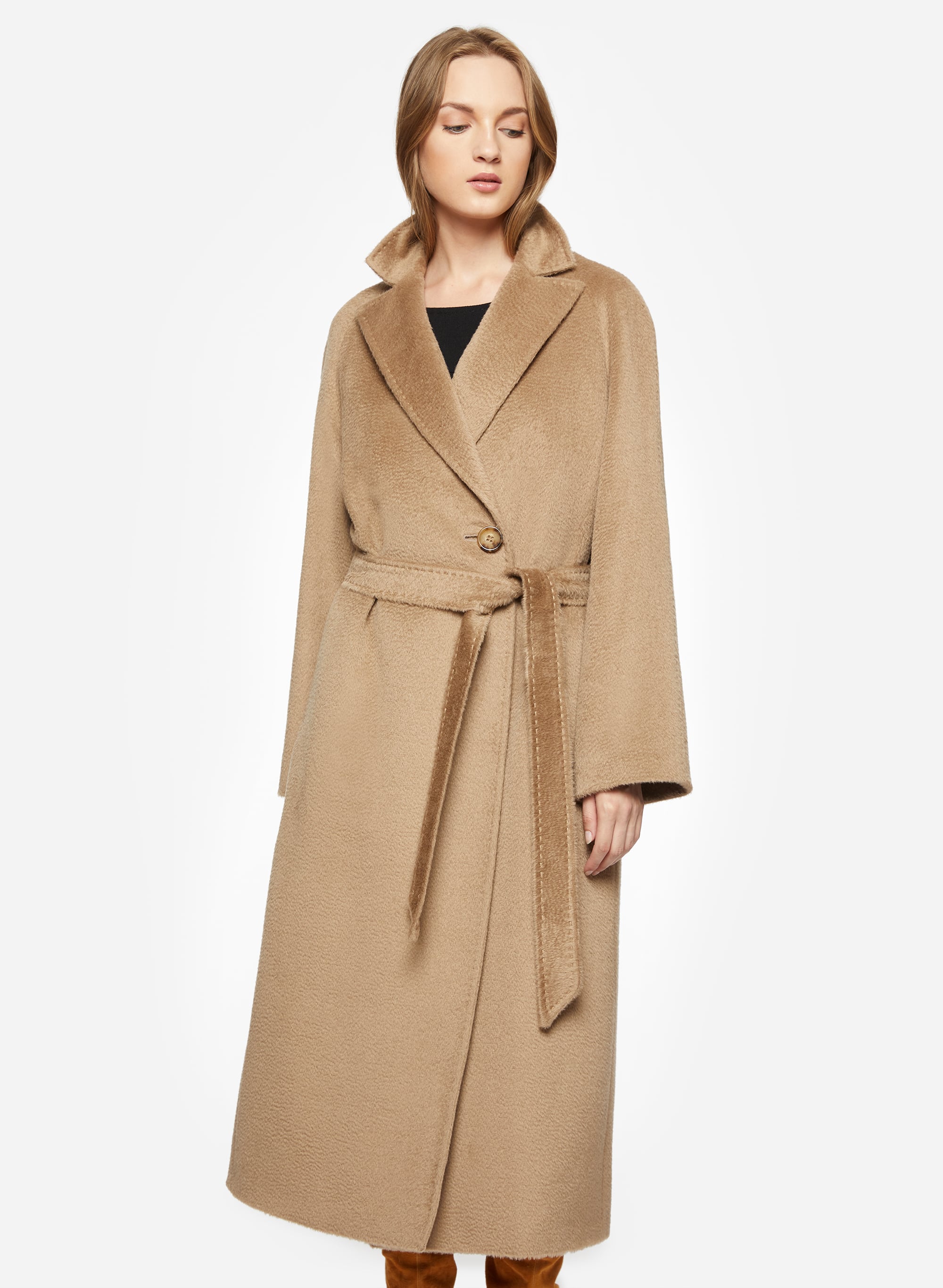 Lady Gaga Camel Coat by Gabriela Hearst January 2019 POPSUGAR Fashion