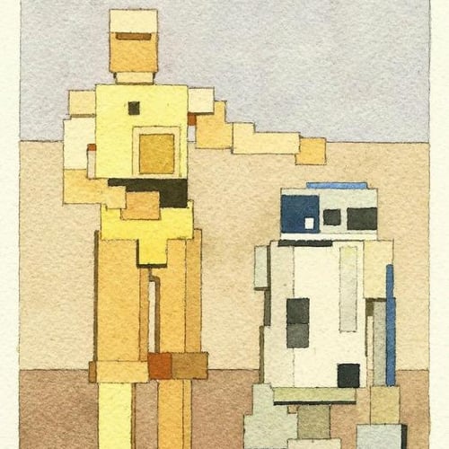 8-Bit Watercolor Art
