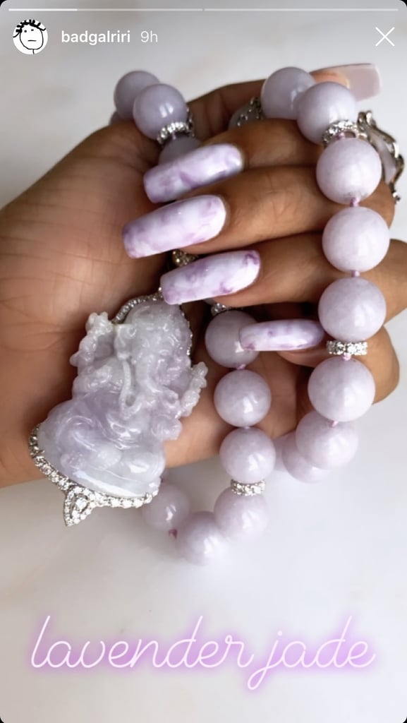 Rihanna Lavender Jade Nails