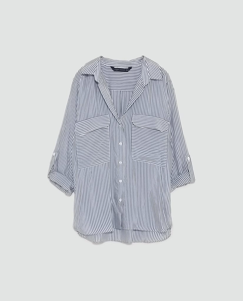 Pair this Striped Blouse With Pocket ($50) with ballet flats and distressed skinnies, just like Meghan would.