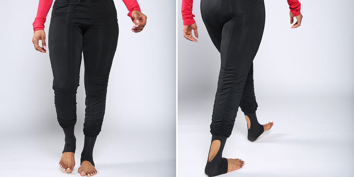 Agogie, Pants & Jumpsuits, Agogie Black 2 Wearable Resistance Band  Workout Leggings Pants M