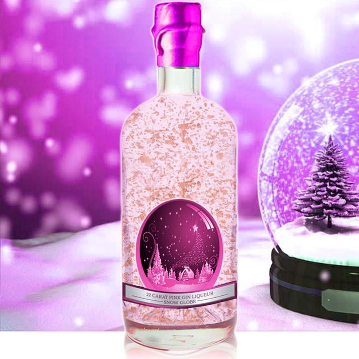 Todley's Snow Globe Pink Raspberry Infused Gin Liqueur