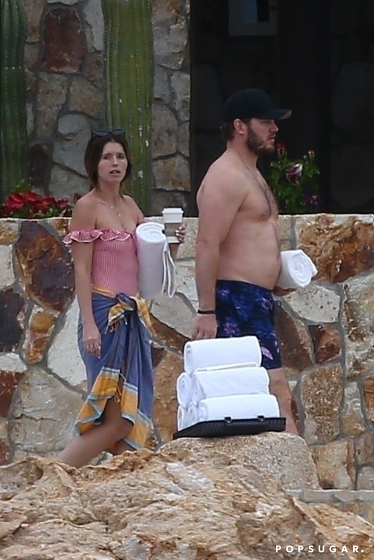 Chris Pratt and Katherine Schwarzenegger in Cabo Jan. 2019