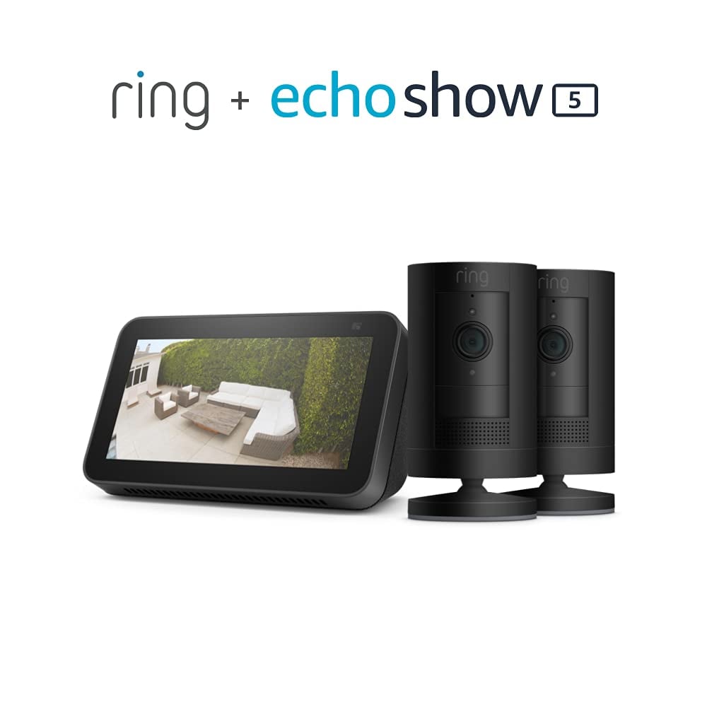 Echo Show 5 (2nd Gen) Bundle With 2 Stick Up Cam Batteries