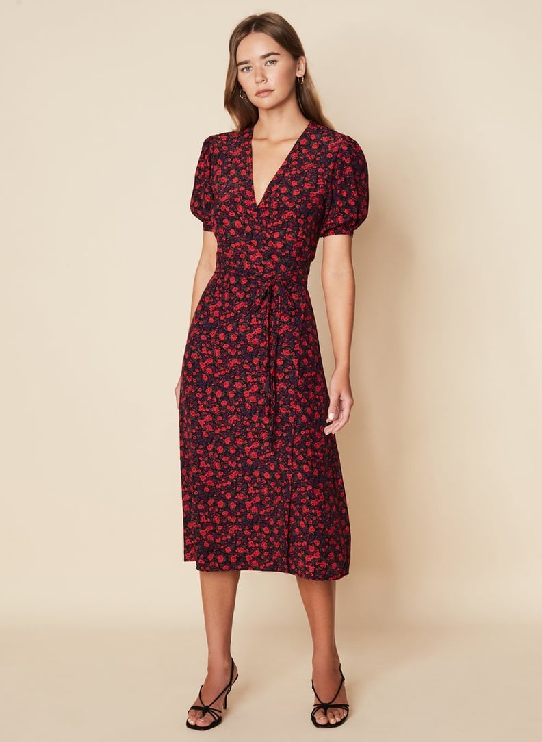 Faithfull The Brand Sumaia Wrap Midi Dress Uma Floral Print