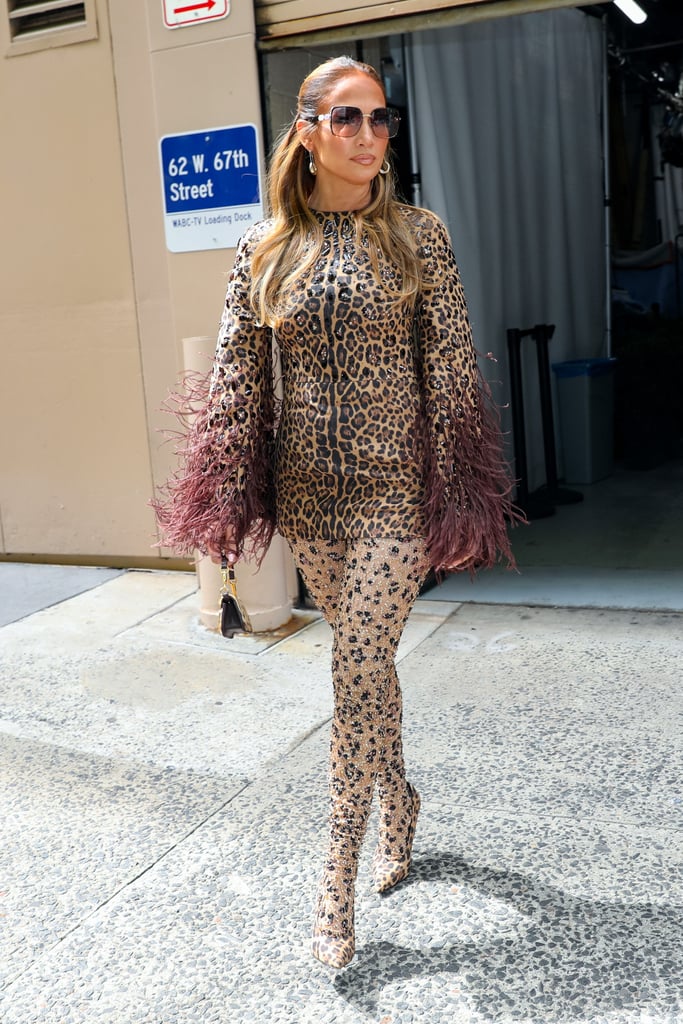 Jennifer Lopez Wears Head-to-Toe Valentino Leopard Print