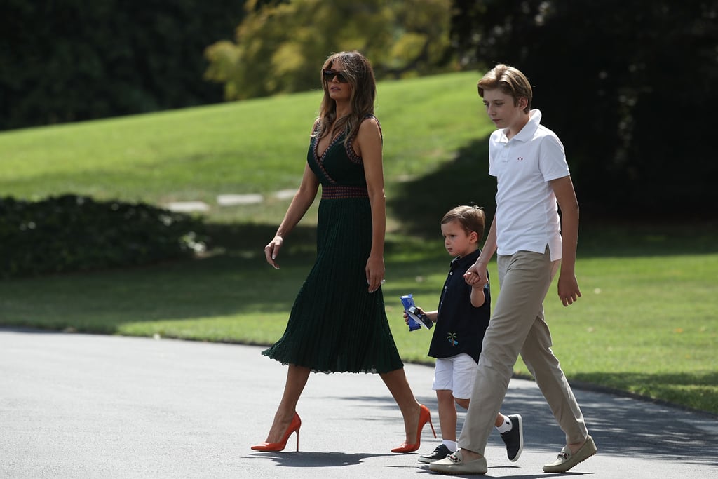 Melania Trump Wearing Green Missoni Knit Dress