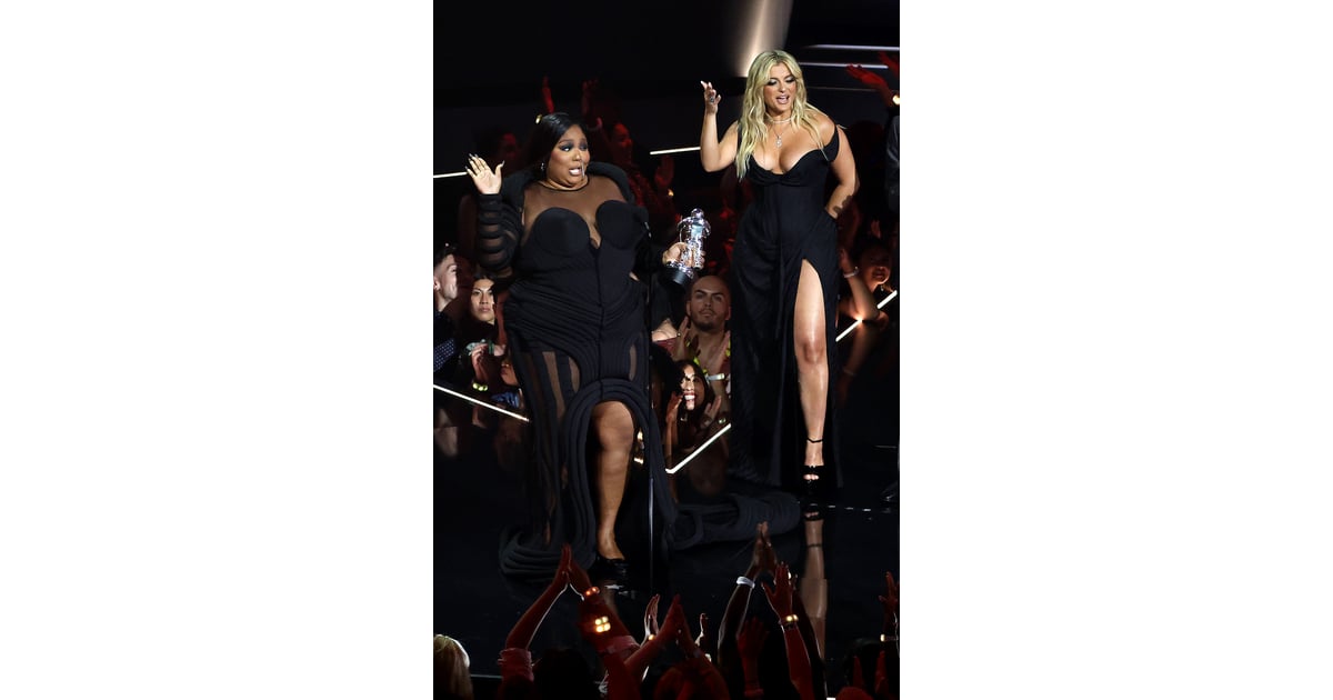 Lizzos Cone Bra Dress At The Mtv Vmas Photos Popsugar Fashion Uk Photo 20