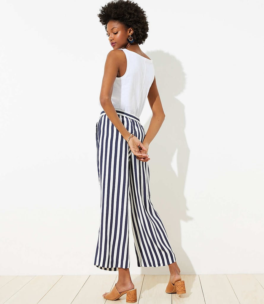 Loft Striped Fluid Drawstring Pants