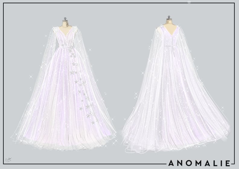 Anomalie's Sketch of Laura Pond's Custom Wedding Dress