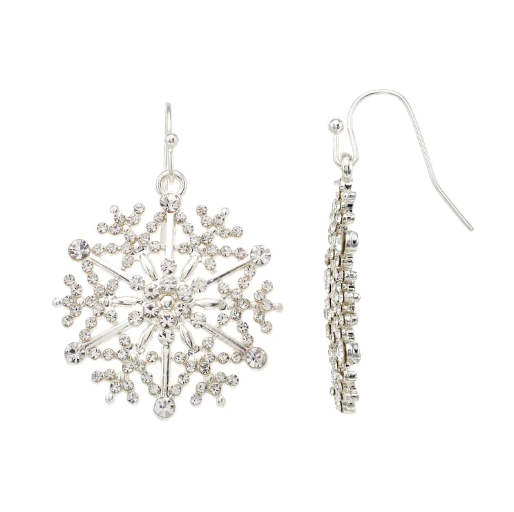 Kohl's Simulated Crystal Snowflake Nickel Free Drop Earrings Best