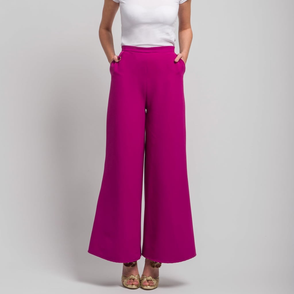 CocooVe Sofia Wide Leg Trouser In Magenta