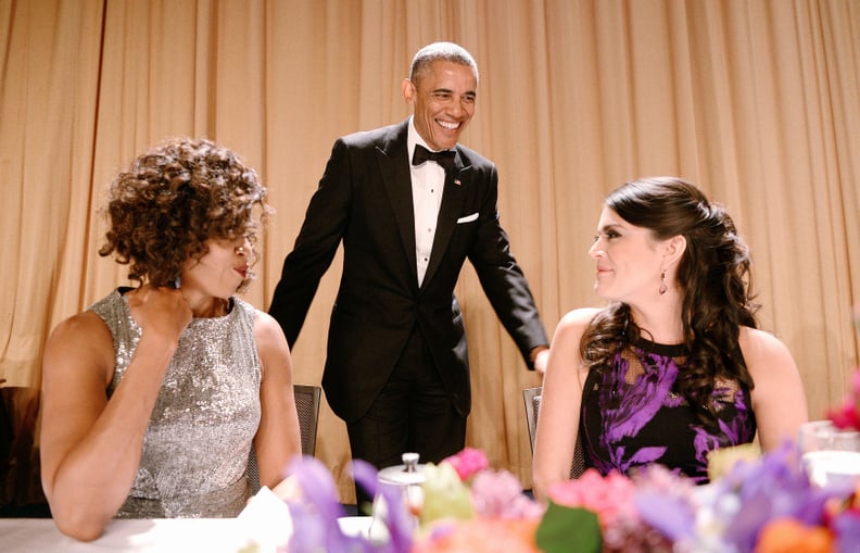Michelle Obama, President Barack Obama, and Cecily Strong