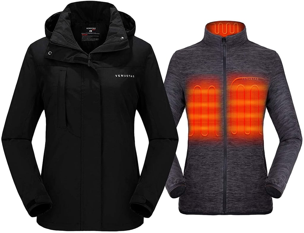 A Rechargeable Heated Jacket : Venustas Women's 3-in-1 Heated Jacket