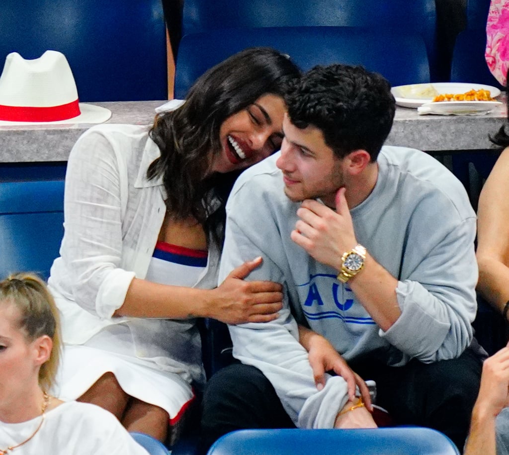 Priyanka Chopra White Dress With Nick Jonas at US Open