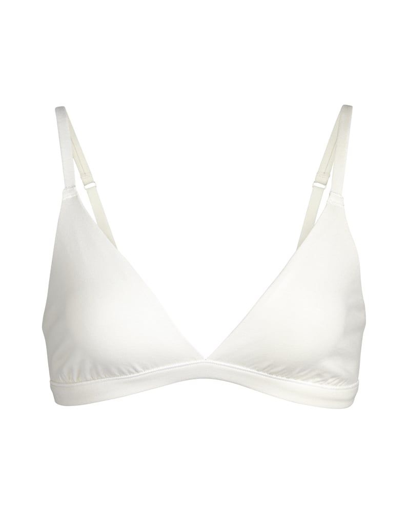 Skims Cotton Triangle Bralette in Bone