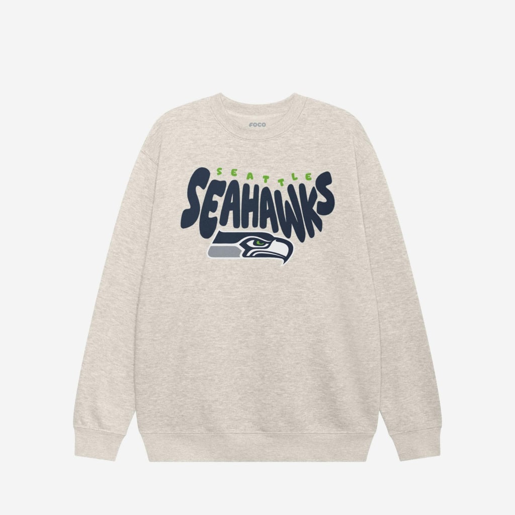 Foco Seattle Seahawks Bubble Crew Neck Sweatshirt ($60)
If you want a bit of an untraditional sweatshirt that stands out, consider this Seahawks one. It has a nostalgic feel that will earn you tons of compliments.