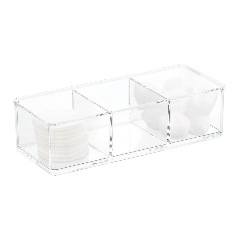 3-Section Acrylic Edge Stacking Bin