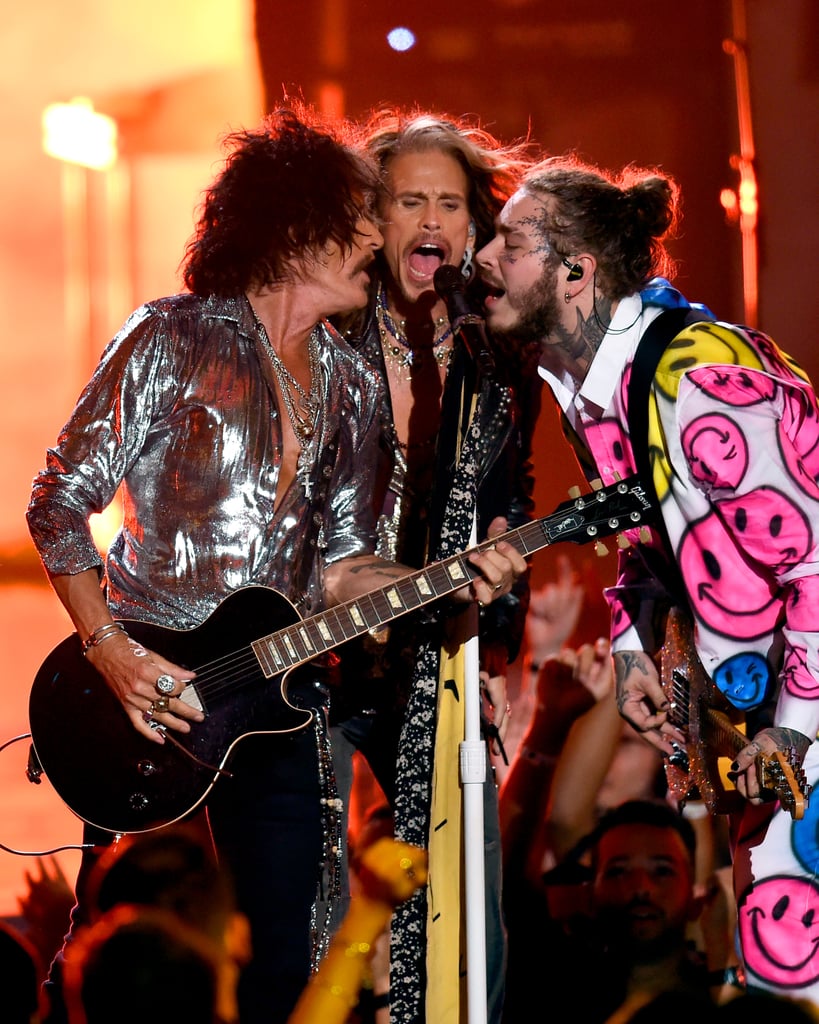 Joe Perry, Steven Tyler, and Post Malone