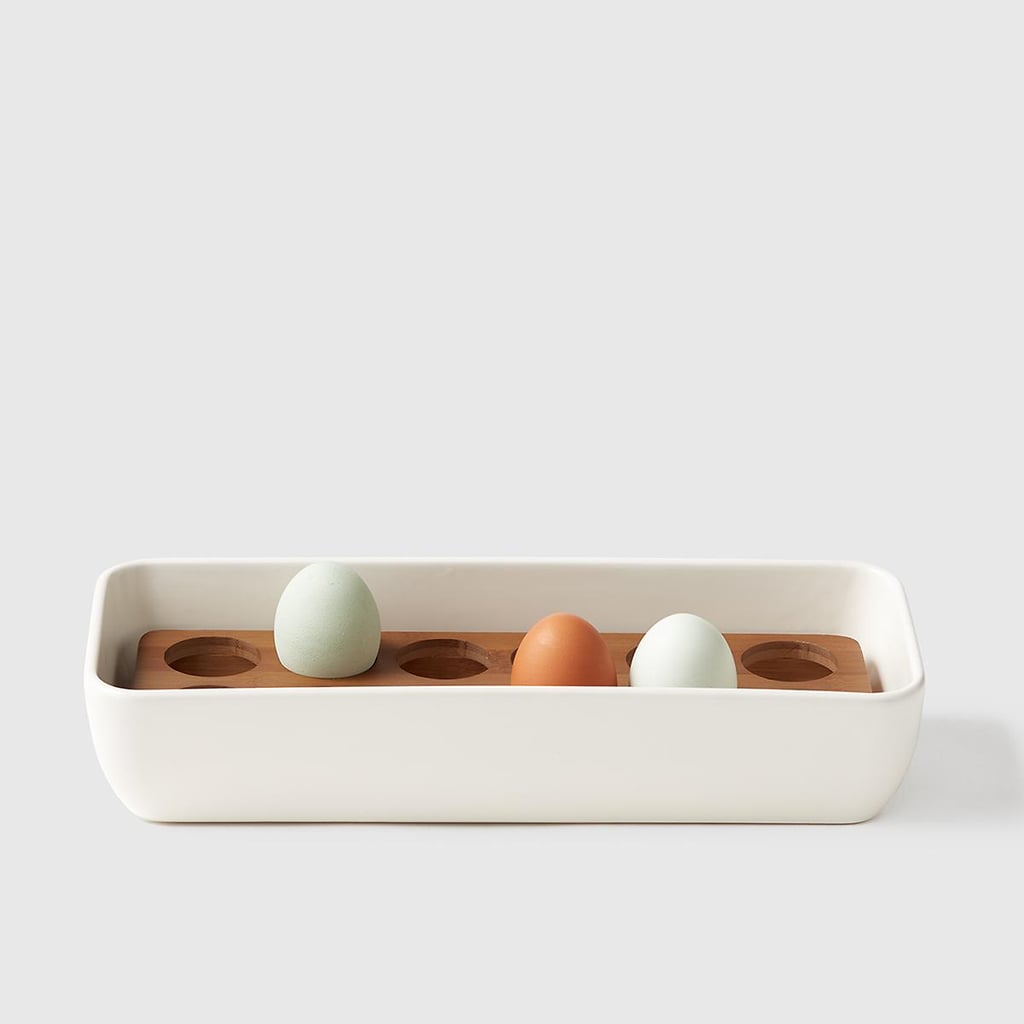 Marie Kondo Ceramic & Bamboo Egg Bin