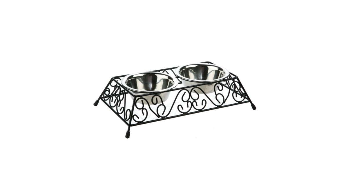 Whisker City Scroll Double Diner Cat Bowl 15 Pretty Pet Products