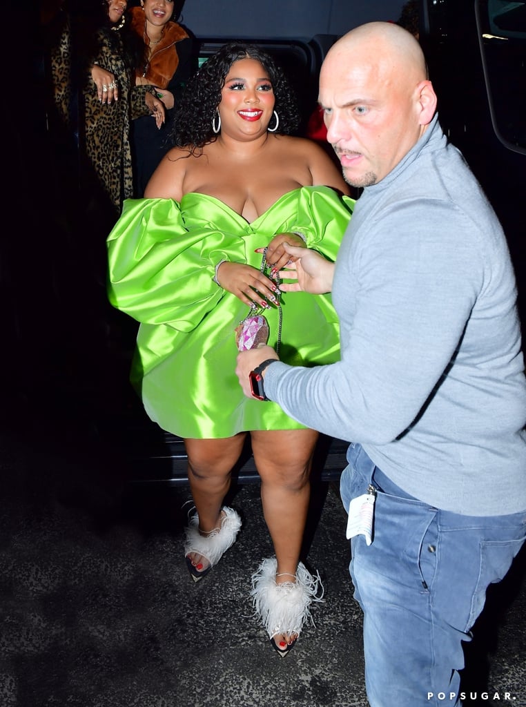 Lizzo's SNL Afterparty Outfit Included Wild Feathered Heels