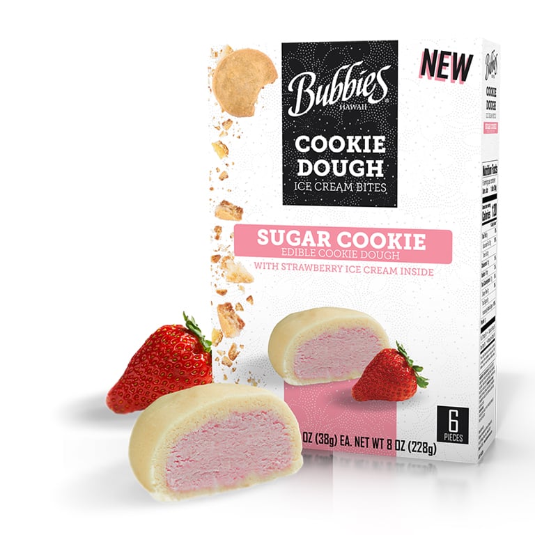 Strawberry Sugar Cookie Dough Ice Cream Bites