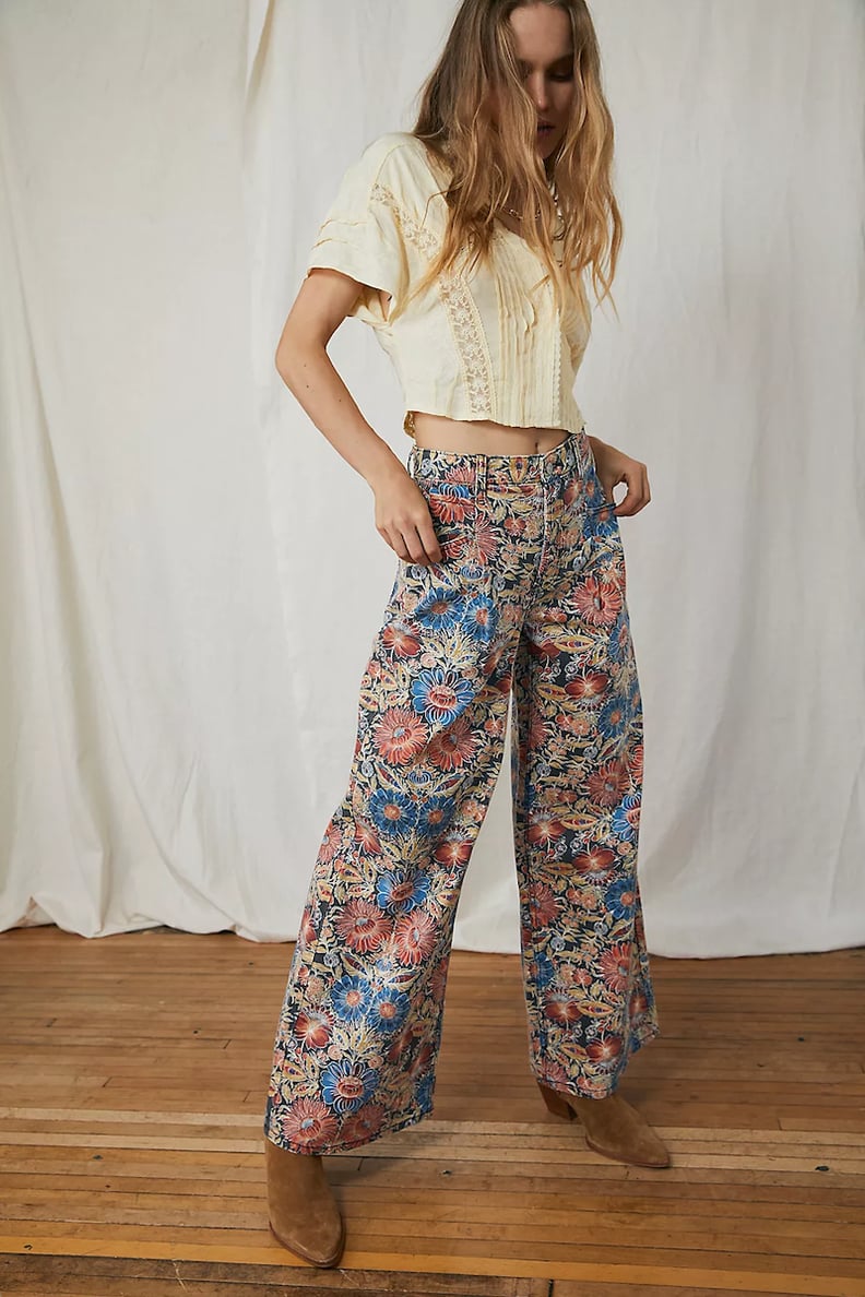 We The Free Oversized Slouchy Printed Jeans