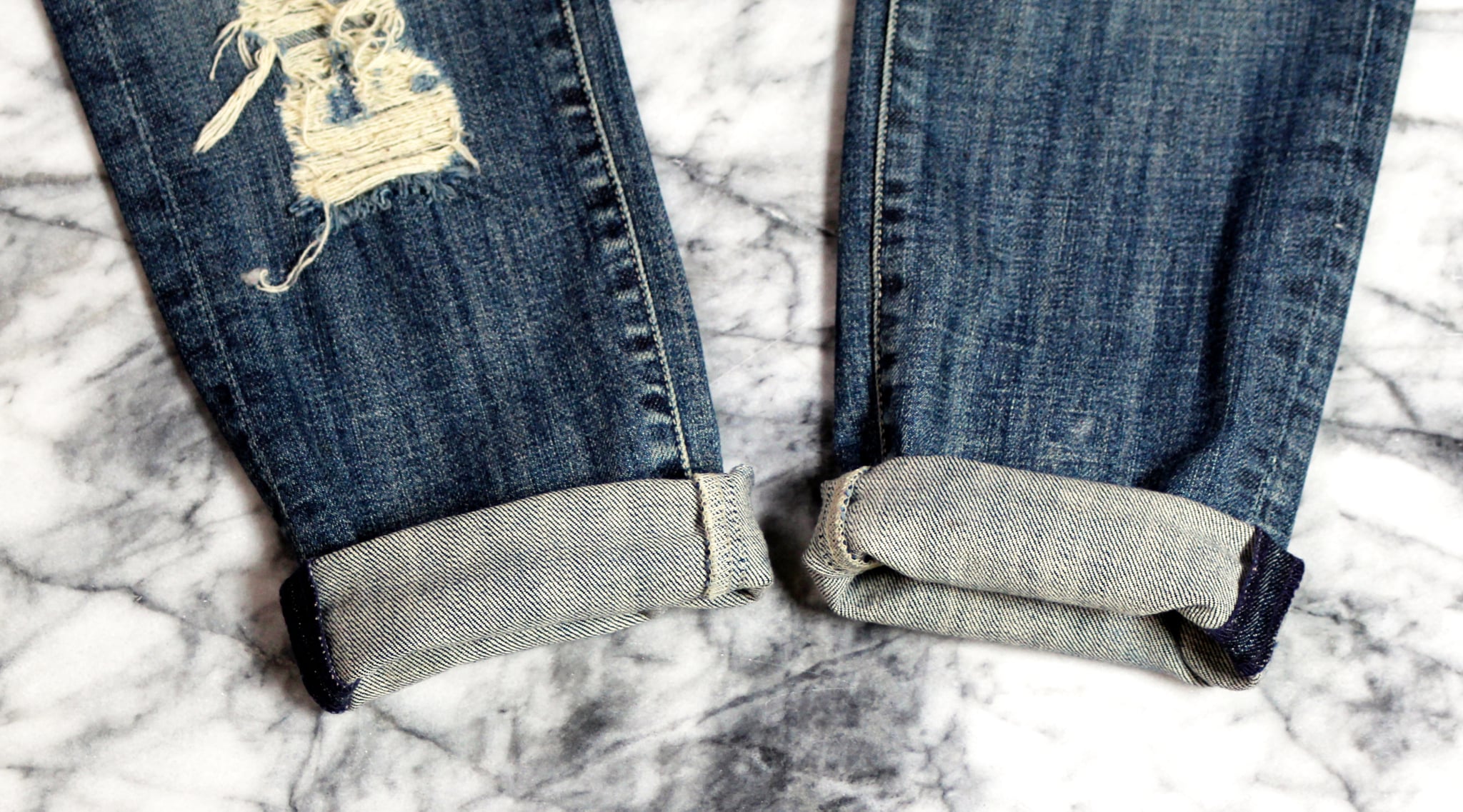 Завернутые джинсы
