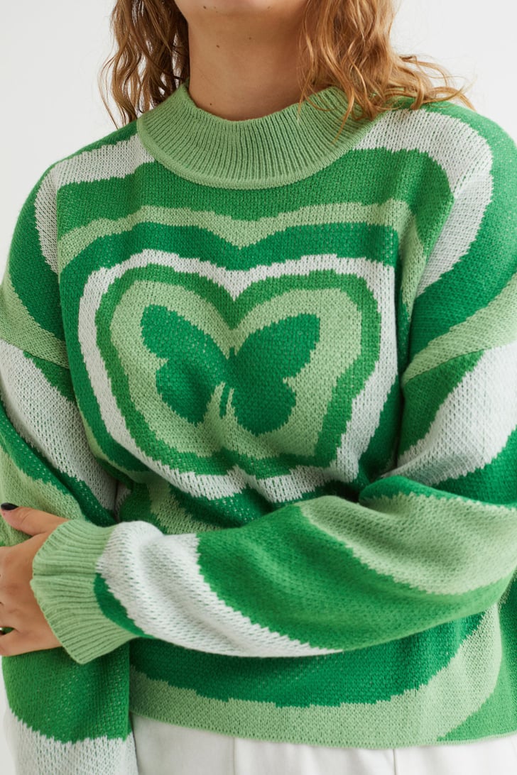 A Butterfly Moment Jacquardknit Sweater Best New Arrivals From H&M