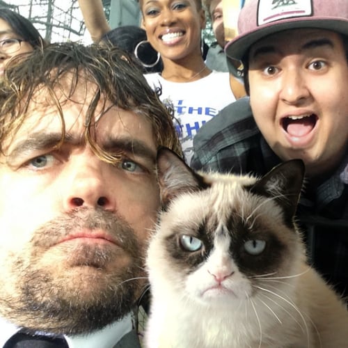 Peter Dinklage Grumpy Cat Selfie