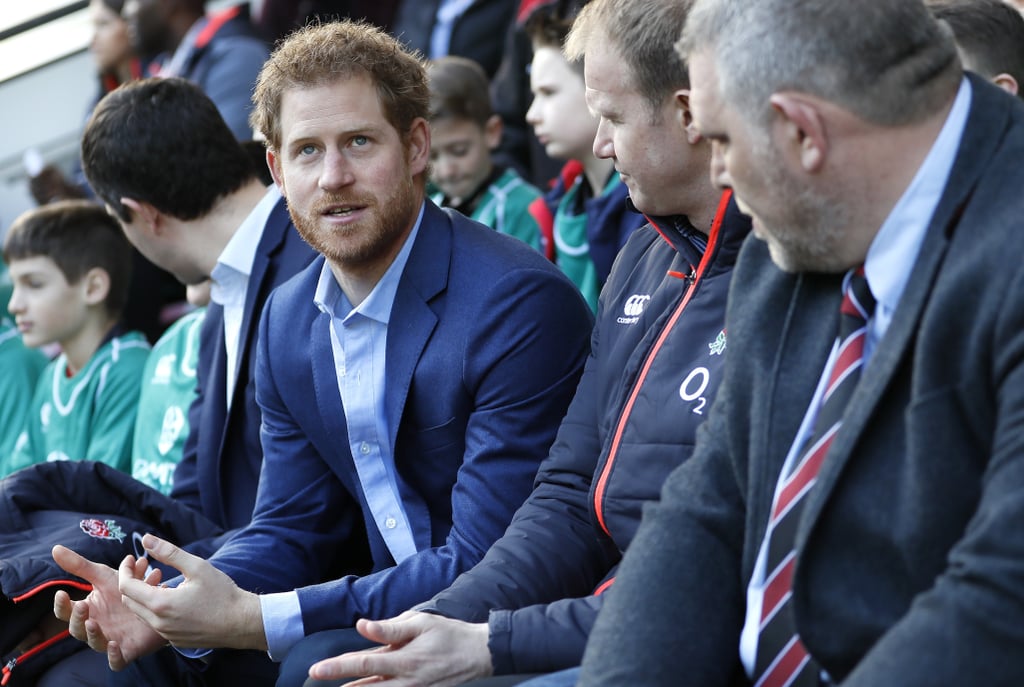 Prince Harry With English Rugby Team February 2017